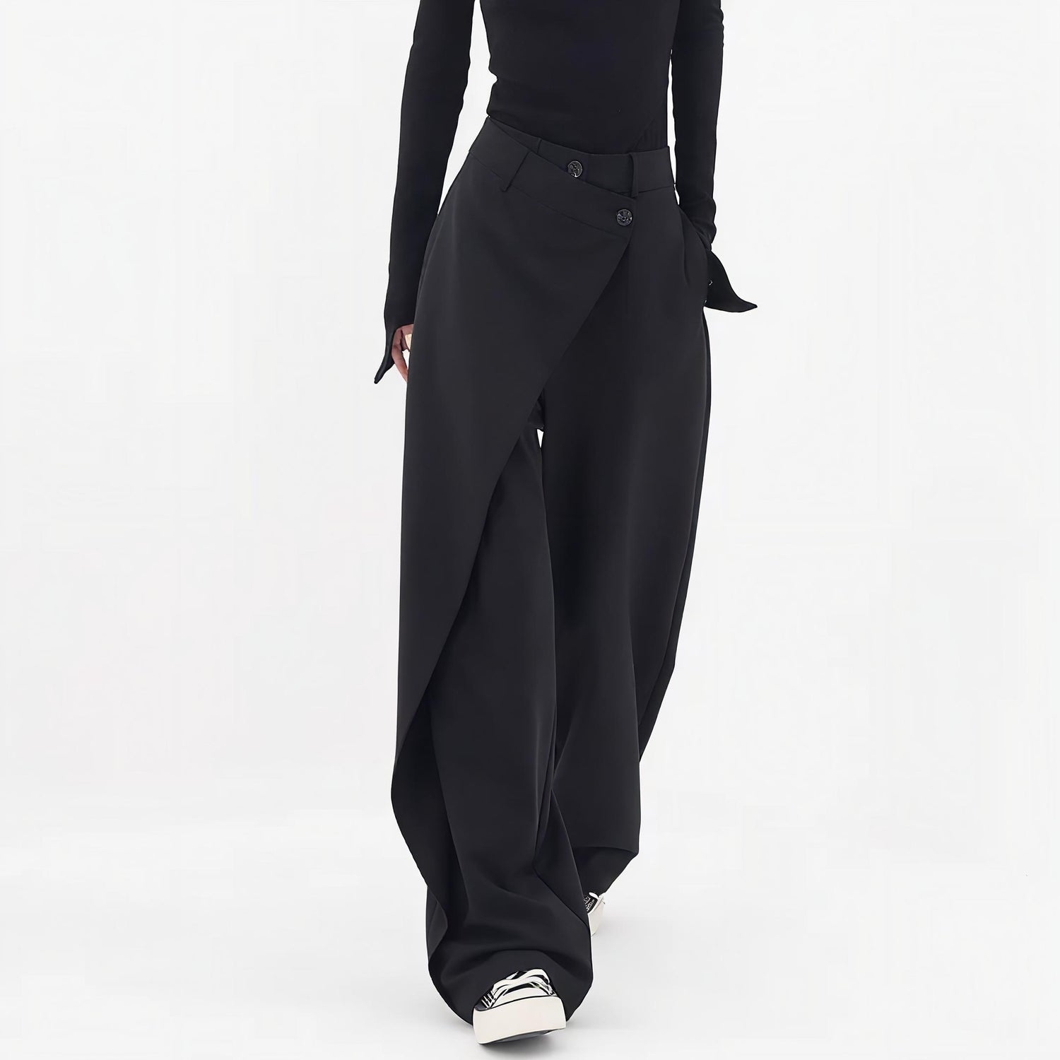 Irregular Wide-leg Pants.