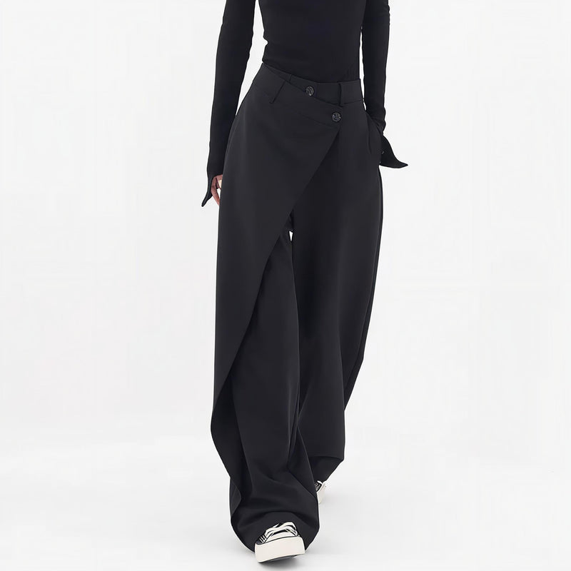 Irregular Wide-leg Pants.