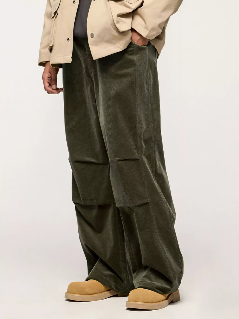 Men's Wide Leg Cotton Pants