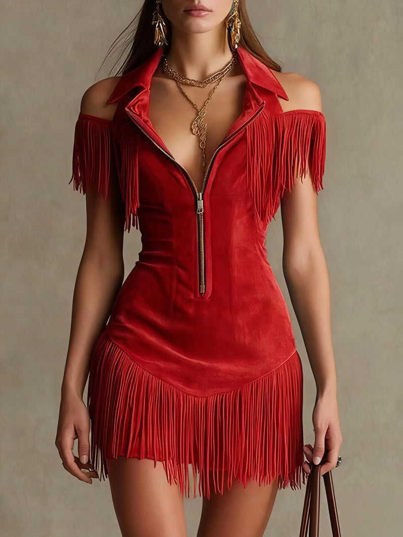 Retro Suede Dress.
