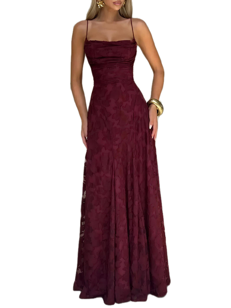 Lace Spaghetti Strap Maxi Dress