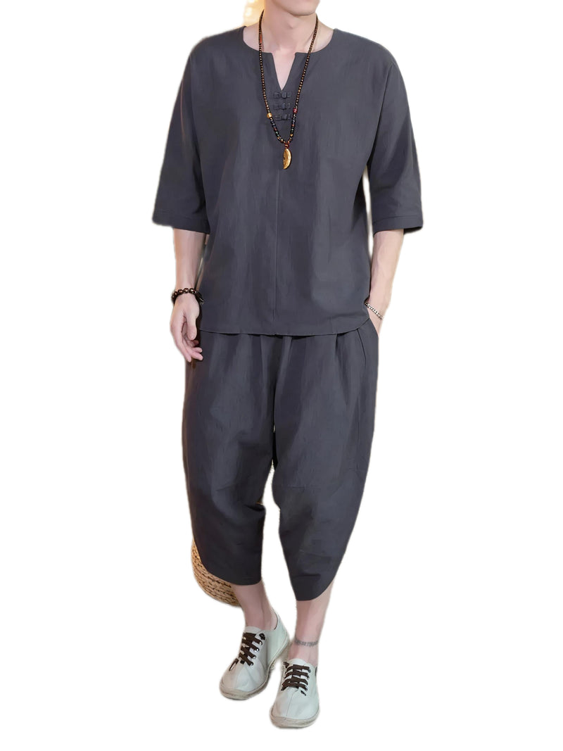 Cropped Pants Set