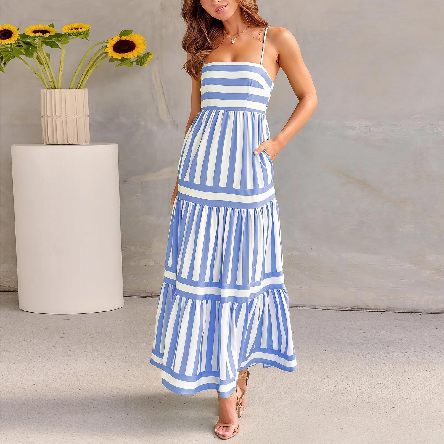 Maxi Dress With Pockets.