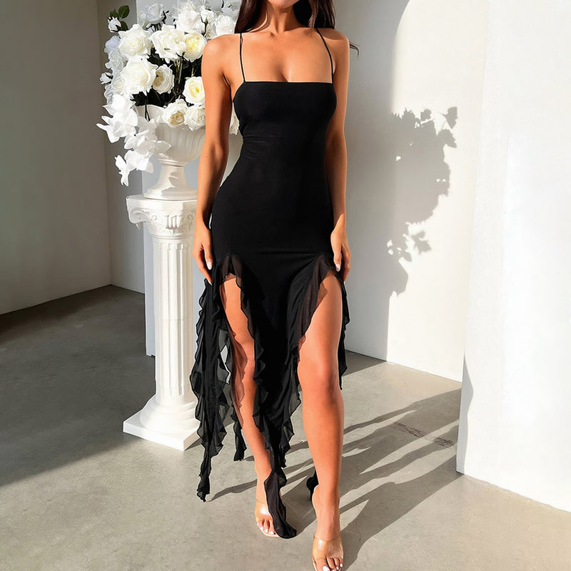 Split Ruffle Dress