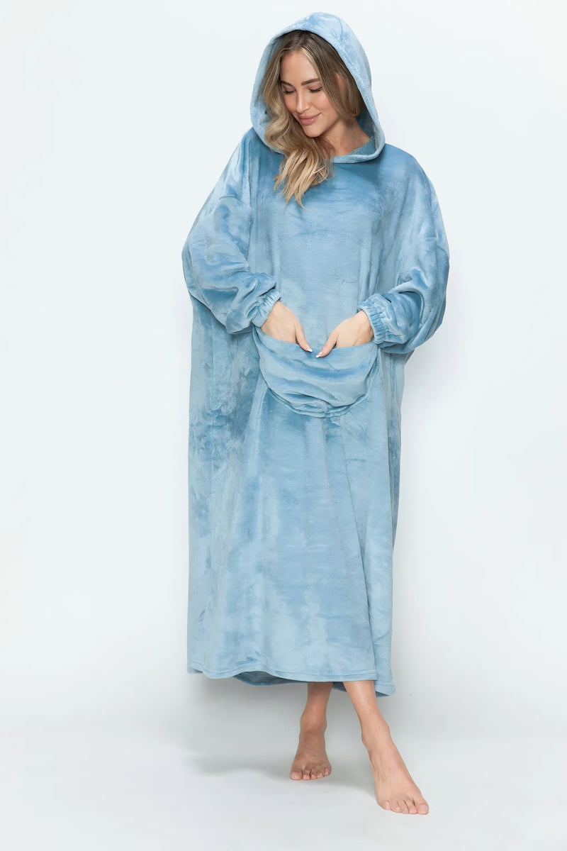 Pocketed Hooded Lounge Dress