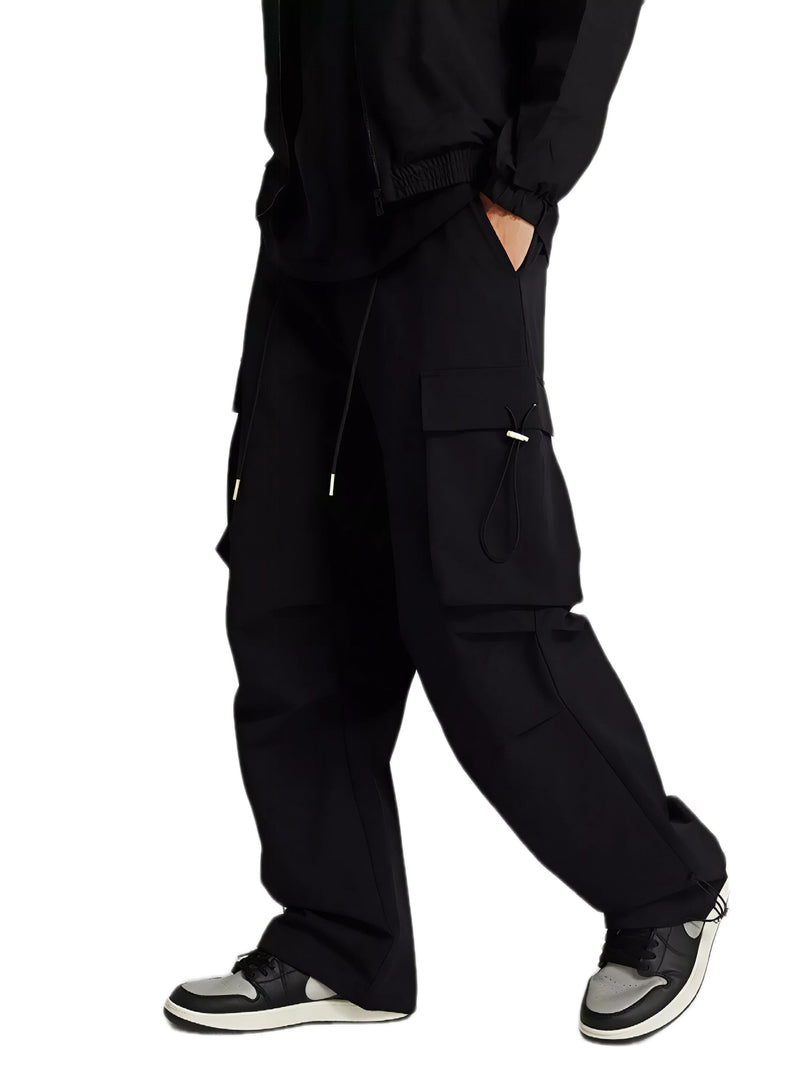 Leg Pants with Cargo Pockets