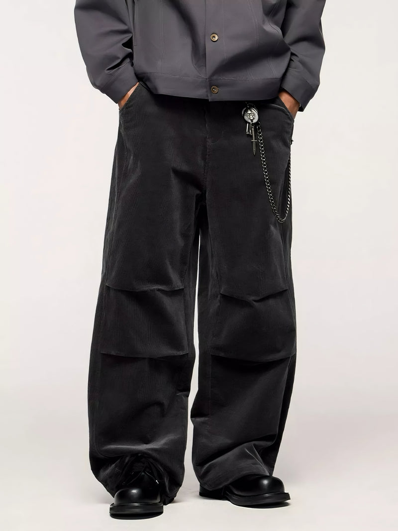 Men's Wide Leg Cotton Pants