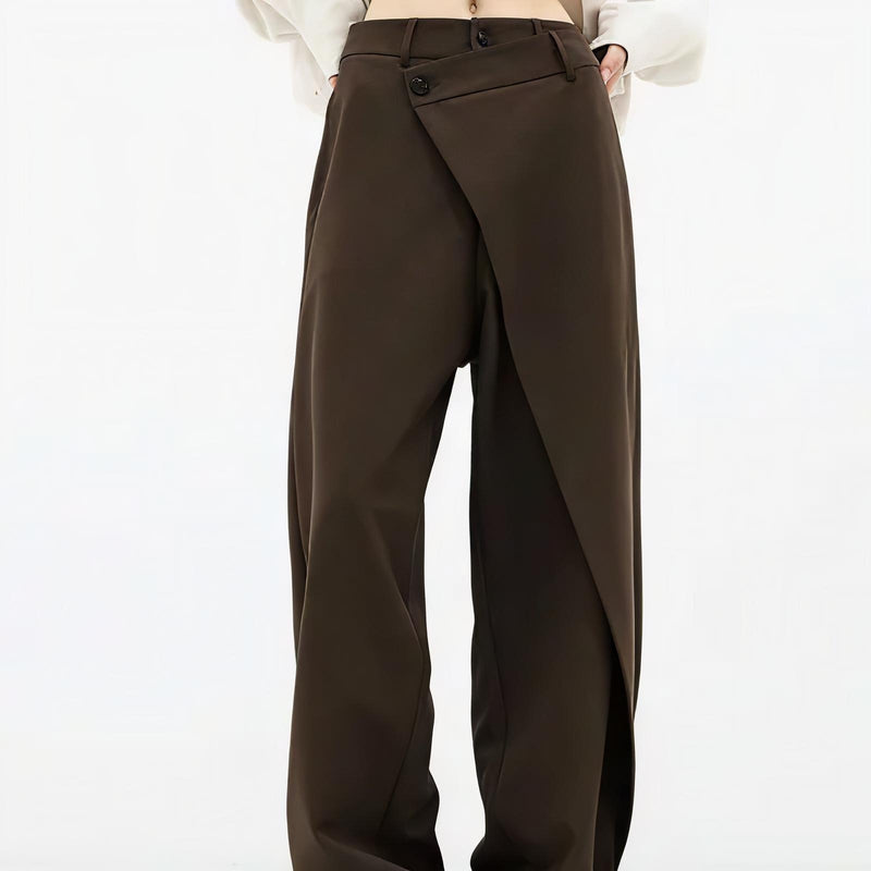 Irregular Wide-leg Pants.