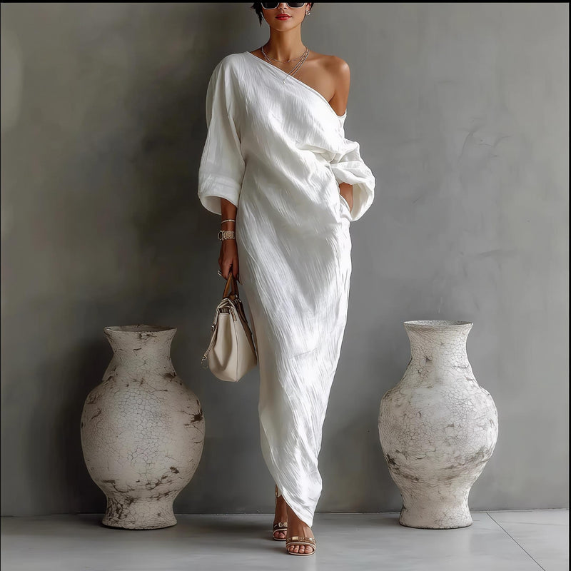 Off-Shoulder Long Dress