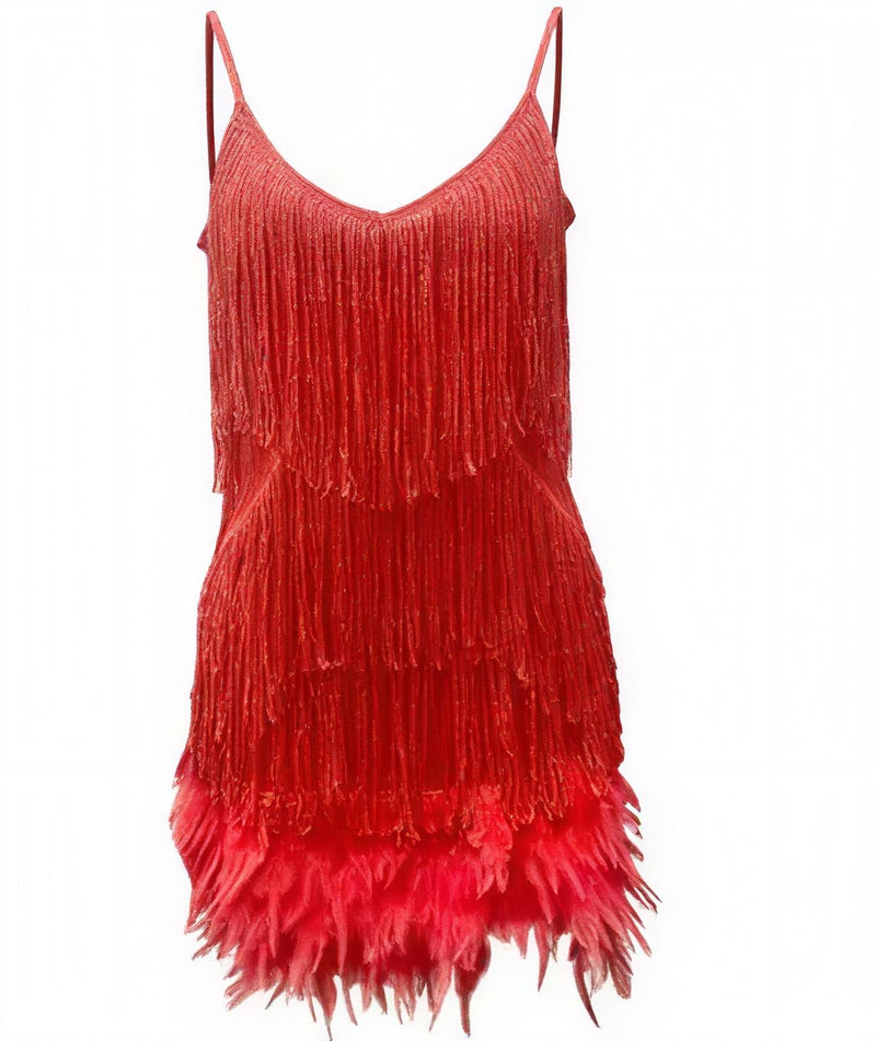Tassel Sequins Mini Dress