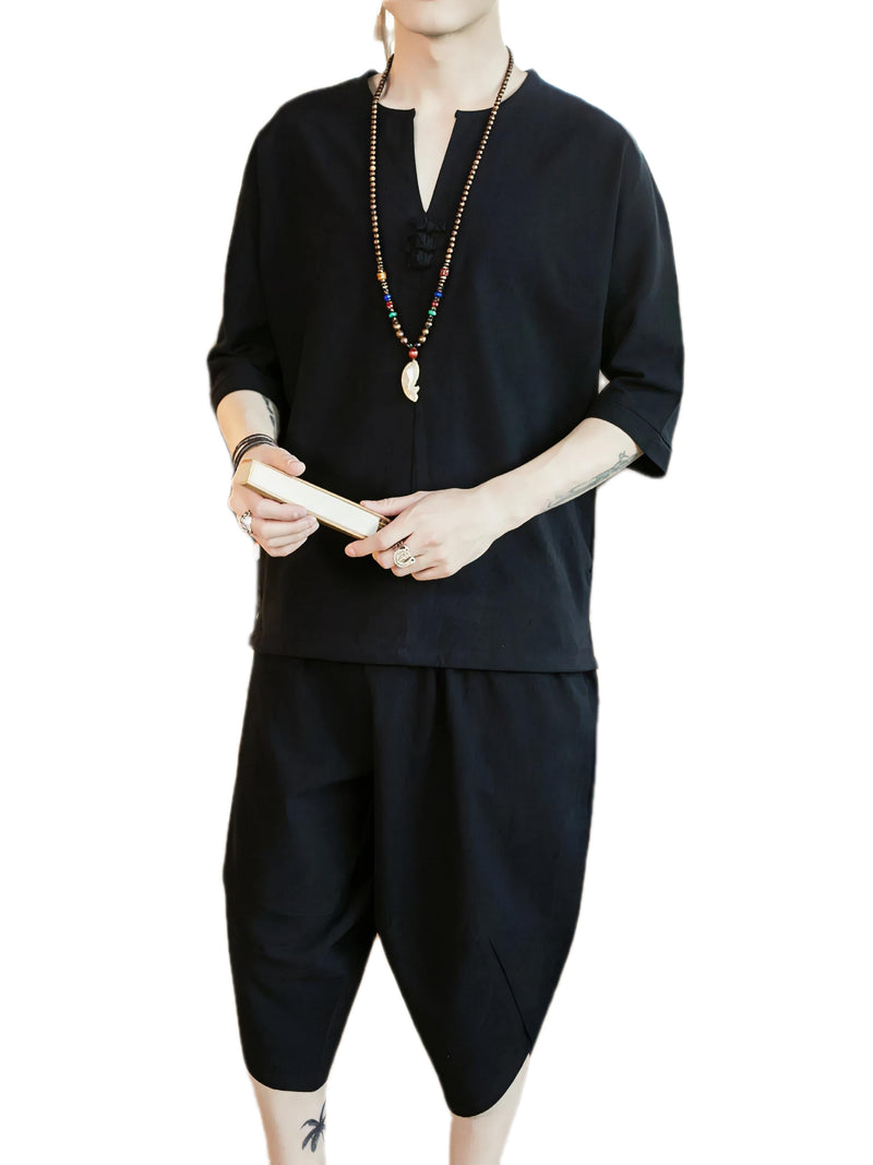 Cropped Pants Set