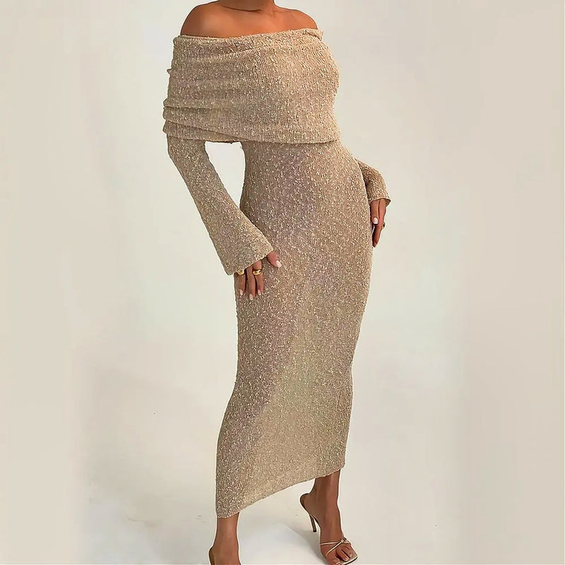 Knitted Long-Sleeved Dress