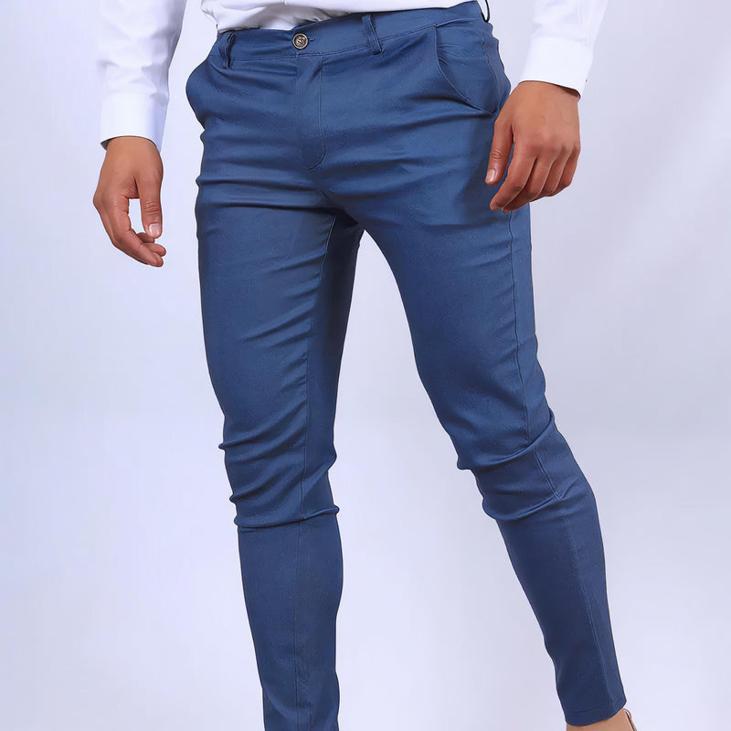 Men's Slim Button Trousers.