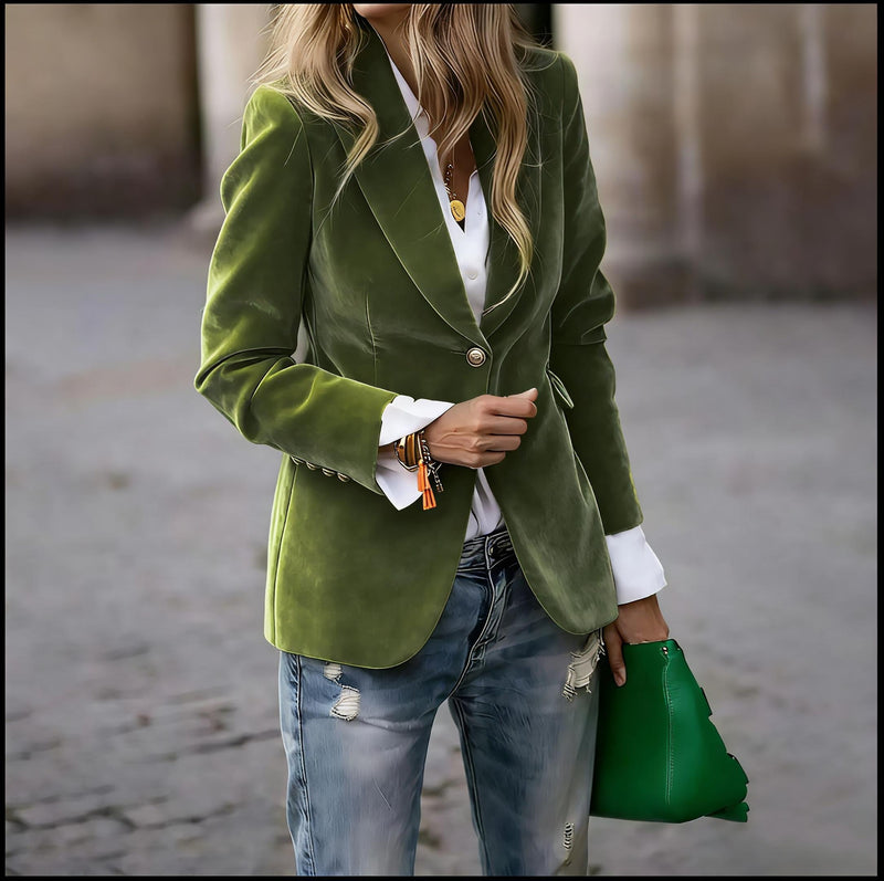Velvet Lapel Blazer.