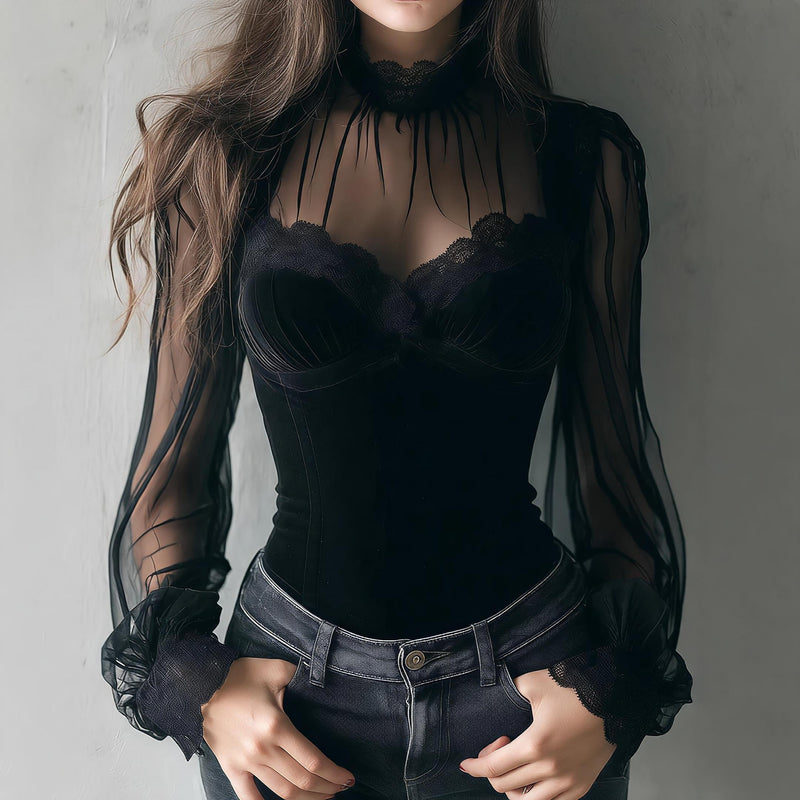 Mesh Lace Top