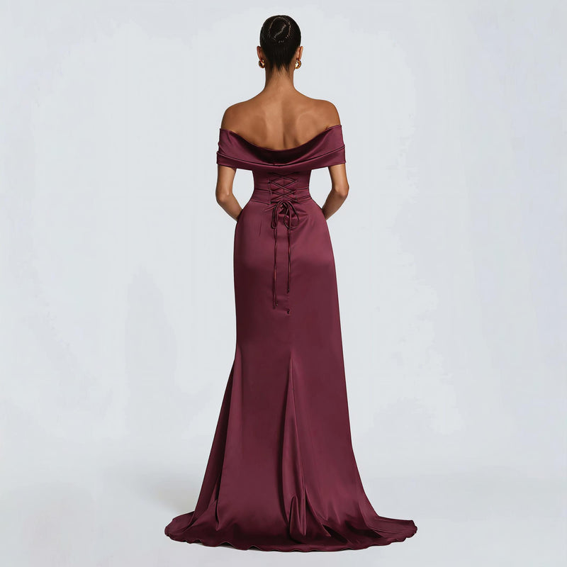 High-Slit Mermaid Trailing Dress