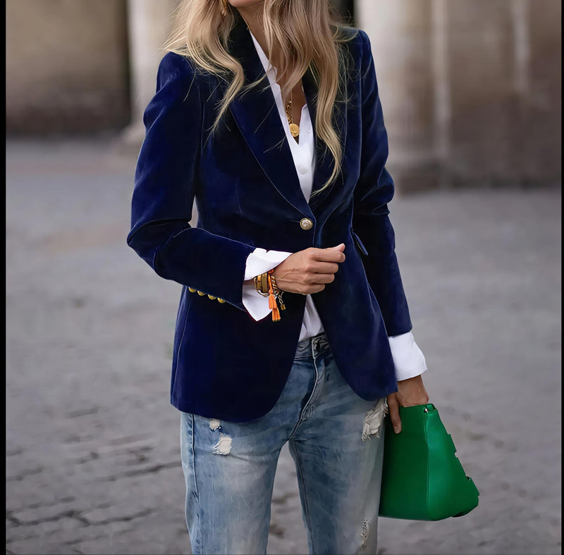 Velvet Lapel Blazer.