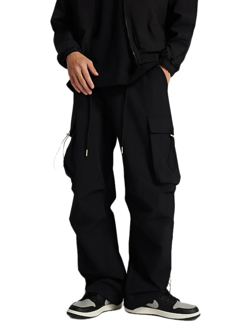Leg Pants with Cargo Pockets