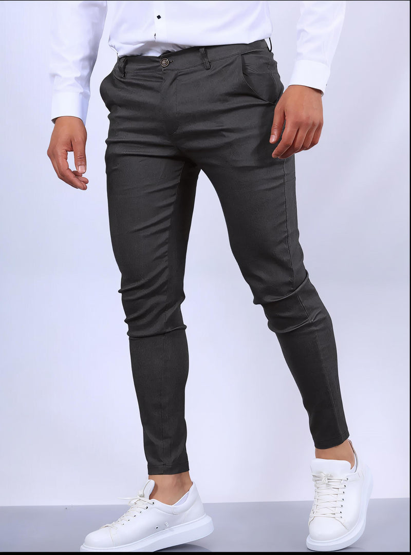 Men's Slim Button Trousers.