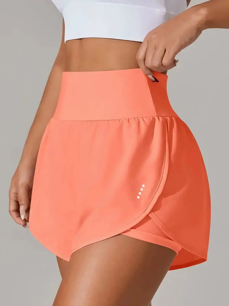 Pocketed High Waist Active Shorts