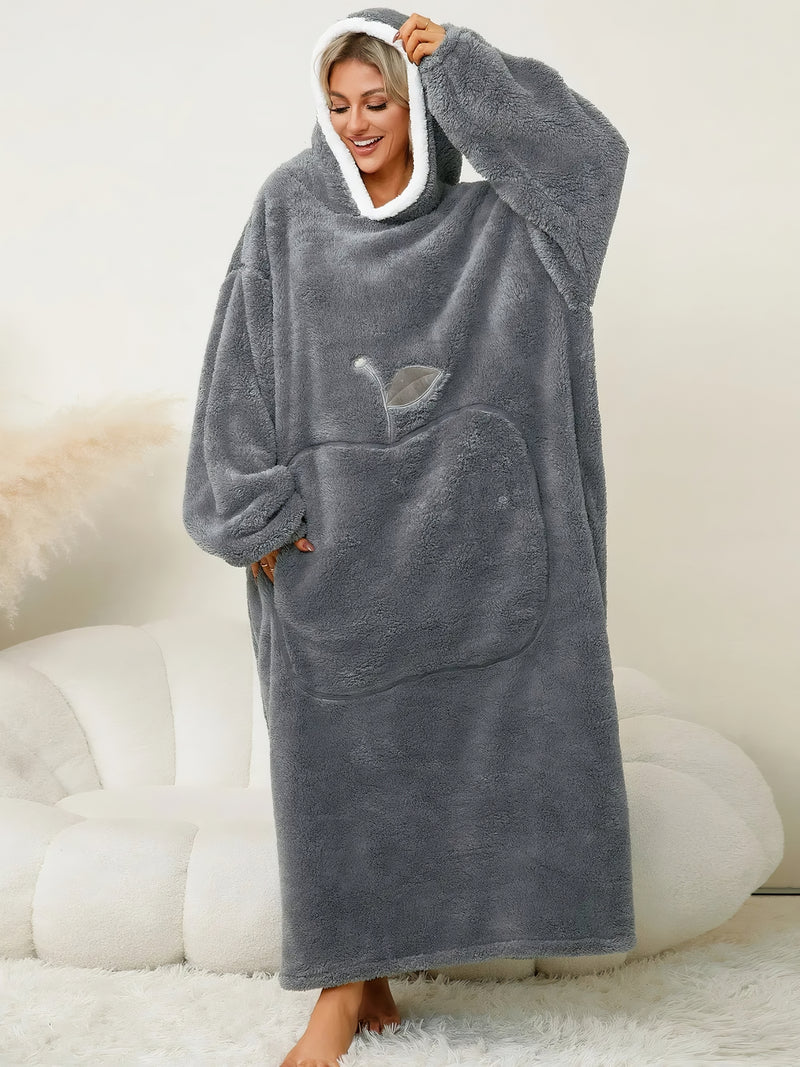 Long Sleeve Hooded Lounge Dress
